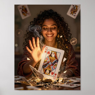 Hjärter Dams Förtrollade Illusionsaffisch Poster