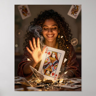 Hjärter Dams Förtrollade Illusionsaffisch Poster