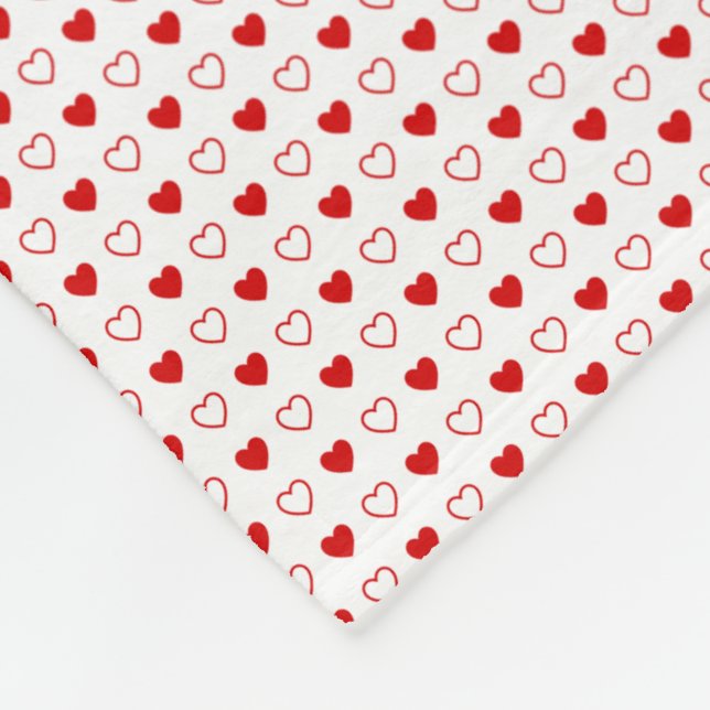 Hjärter Fleecefilt (Hörn)