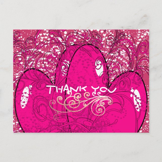 Hjärter för Dubbla av tack Vykort (Framsida)