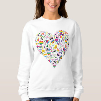 Hjärter för HBT-Pride-Flagga kombinerat T Shirt