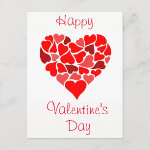 Hjärter för Kärlek Valentindagen Helg Vykort