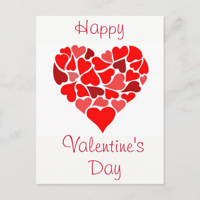 Hjärter för Kärlek Valentindagen Helg Vykort (Framsida)