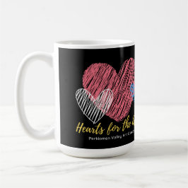 Hjärter för konst, Rosa Heart, Personlig Kaffemugg