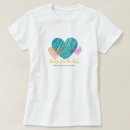 Hjärter för konsten, Teal Heart, redigerbar T Shirt