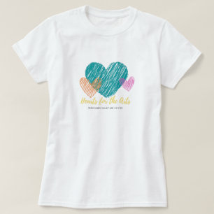 Hjärter för konsten, Teal Heart, redigerbar T Shirt