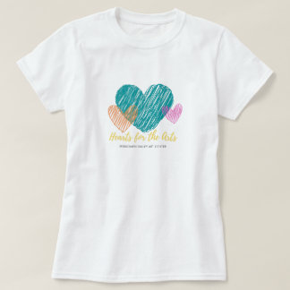 Hjärter för konsten, Teal Heart, redigerbar T Shirt