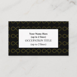 Hjärter för oändliga golden Brass Visitkort