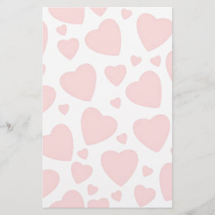 Hjärter för Rosa av blek Brevpapper