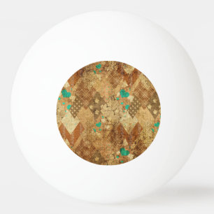Hjärter för rund grunge Quilt Stars Pingisboll
