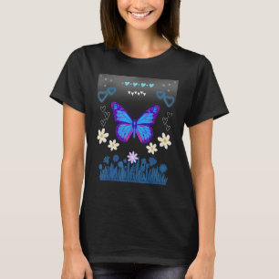 Hjärter från Butterflies Butterfly Roligt Day Sju T Shirt