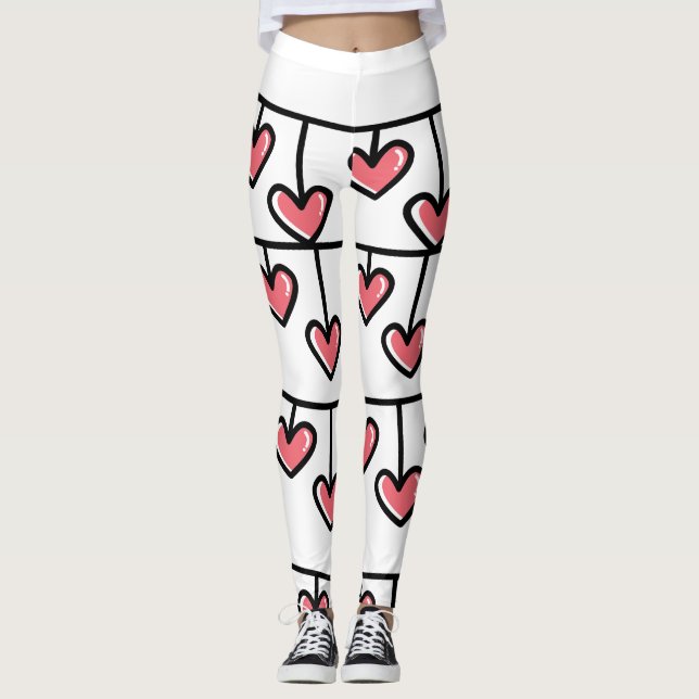 Hjärter från kärlek Alla hjärtans dagar Leggings (Framsida)