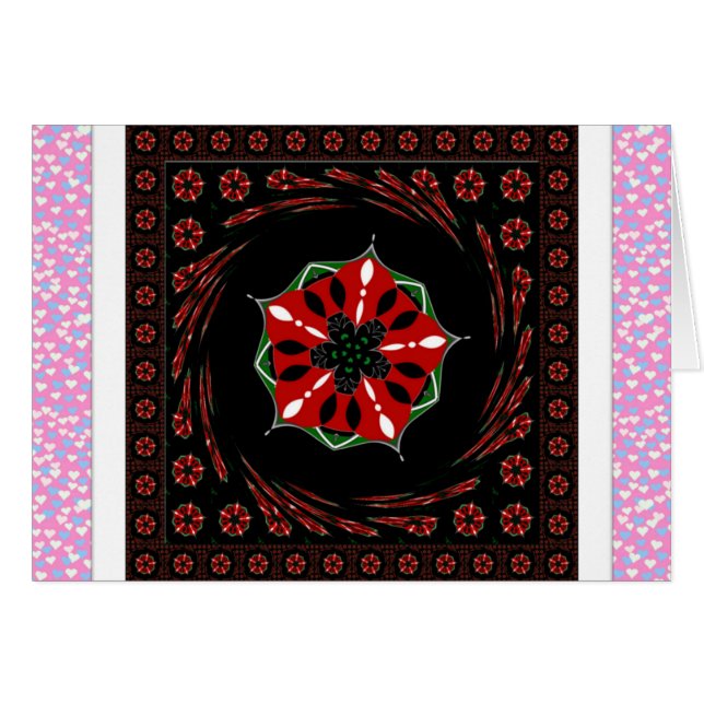 Hjärter från Kärlek. Hälsningskort (Framsidan Horizontal)