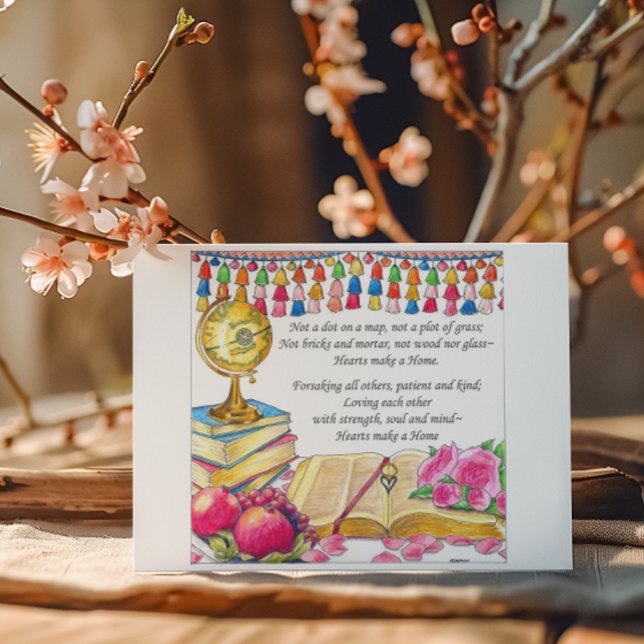 Hjärter Gör ett heminspirationskort Vykort (Skapare uppladdad)