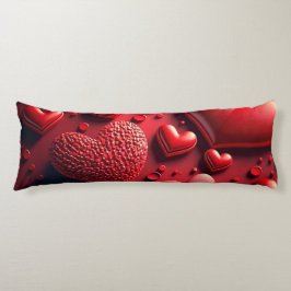 Hjärter i 3D Kroppskudde