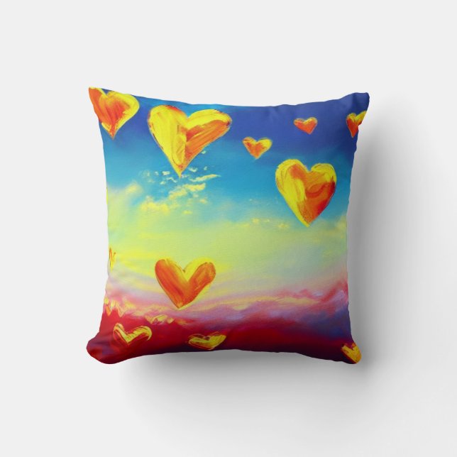 Hjärter i Clouds Pillow Kudde (Framsida)