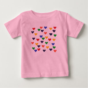 Hjärter i Färg i regnbågskjortorna Tee Shirt