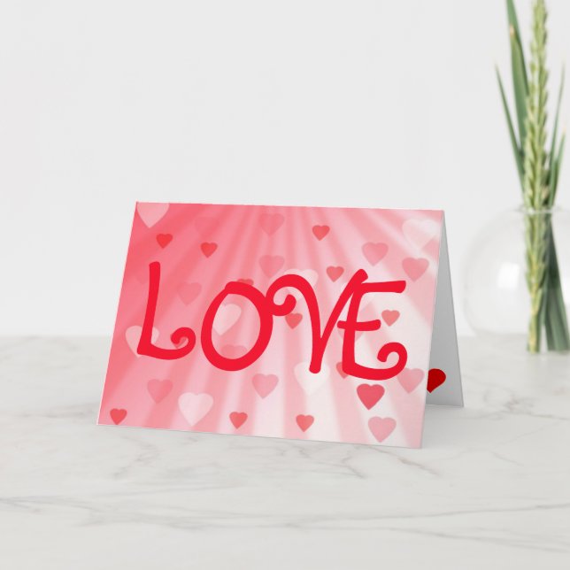 Hjärter i kärlek och Valentine - Valentine Card Helgkort (Framsida)