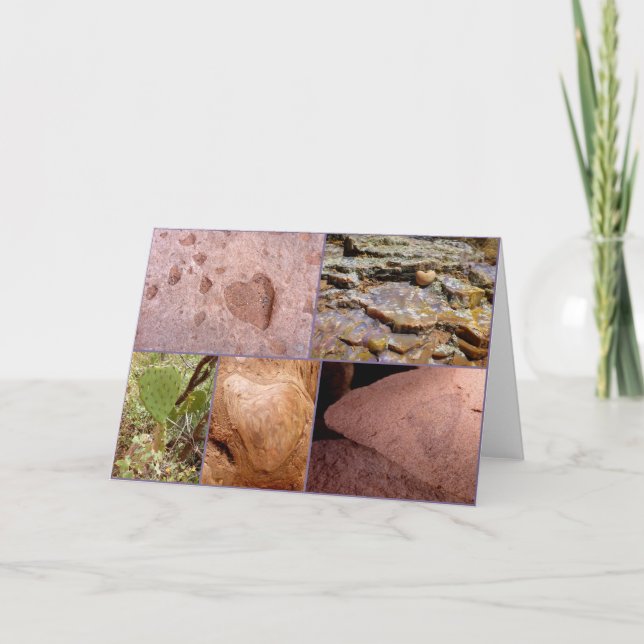 Hjärter i naturen helgkort (Framsida)