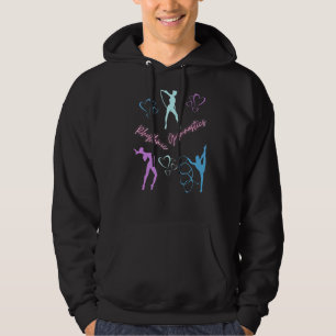 Hjärter i rytmiskt Gymnastiksystem Hoodie
