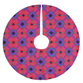 Hjärter Julgransmatta Borstad Polyester