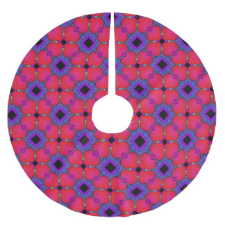 Hjärter Julgransmatta Borstad Polyester
