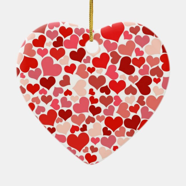 Hjärter Julgransprydnad Keramik (Baksidan)