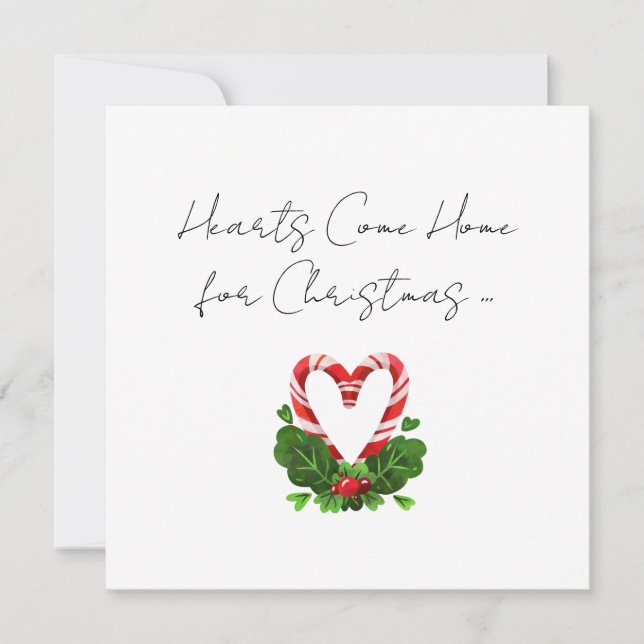 Hjärter Kom hem inför jul Candy cane (Framsida)
