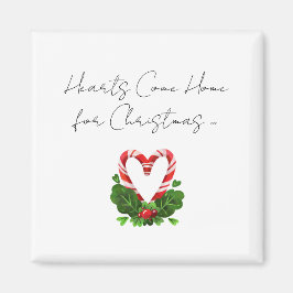 Hjärter Kom Hem inför jul Candy cane Heart Magnet