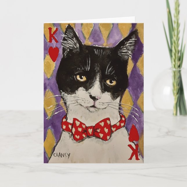 Hjärter Kung klappade kort (Framsida)