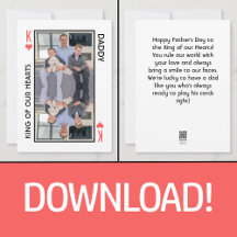 Hjärter Kungens Farsdags-kort