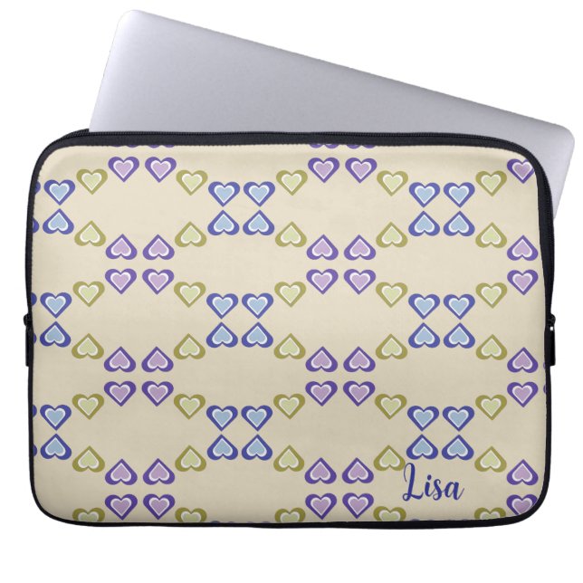 Hjärter Laptop Fodral (Framsidan)