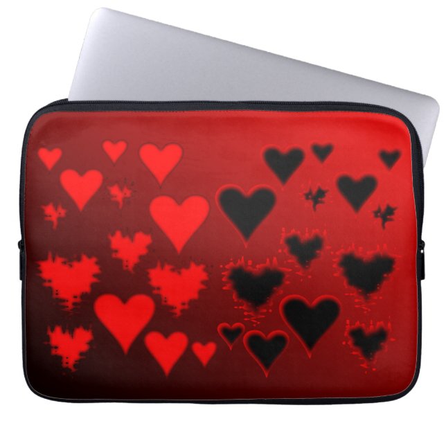 Hjärter Laptop Fodral (Framsidan)