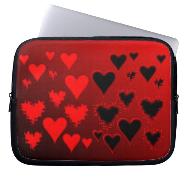 Hjärter Laptop Sleeve (Framsidan)