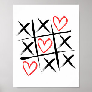 Hjärter med tråd och Kor Valentindagen Poster