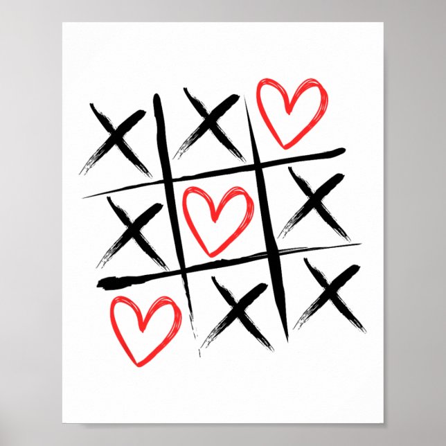 Hjärter med tråd och Kor Valentindagen Poster (Framsidan)
