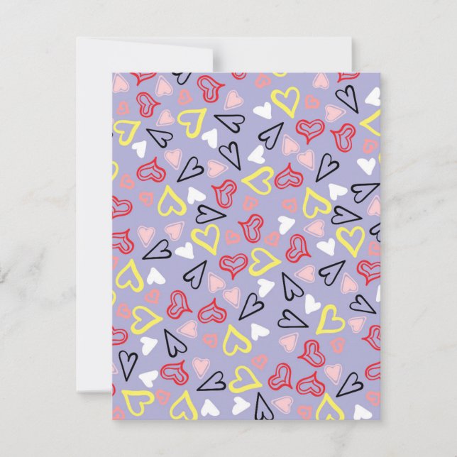 Hjärter Mönster 31 Anteckningskort (Framsida)