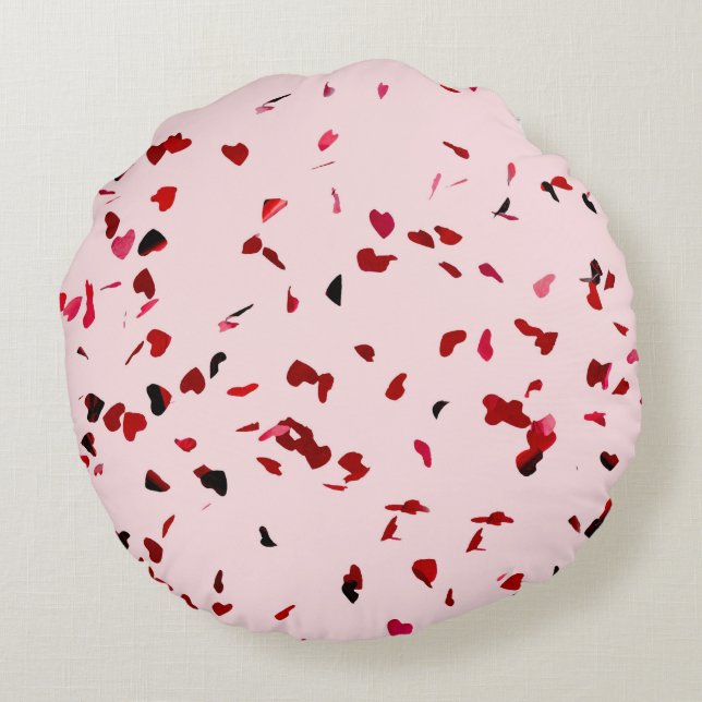 Hjärter mot Kärlek Rund Kudde (Baksidan)