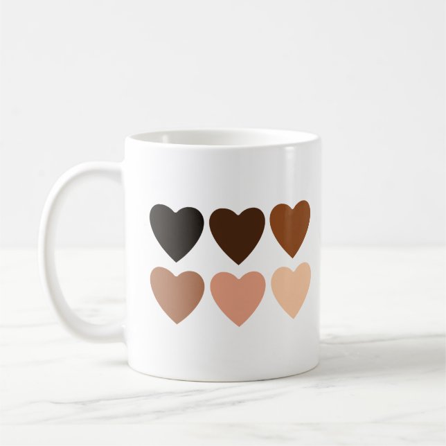 Hjärter mot rasism, Skintone Kaffemugg (Vänster)
