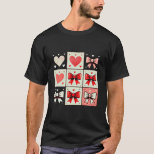 Hjärter Och Bågar Tic-tac-toe – Lekfull Valentinsg T Shirt