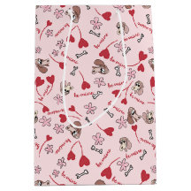 Hjärter och Basset Hounds Mönster Design