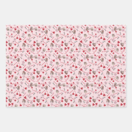 Hjärter och Basset Hounds Mönster Design