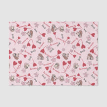 Hjärter och Basset Hounds Mönster Design