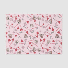 Hjärter och Basset Hounds Mönster Design