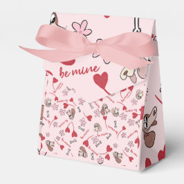 Hjärter och Basset Hounds Mönster Design Presentaskar