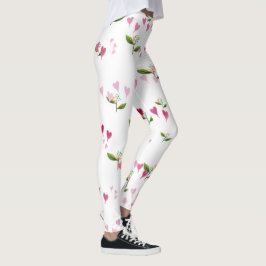 Hjärter och blommor leggings