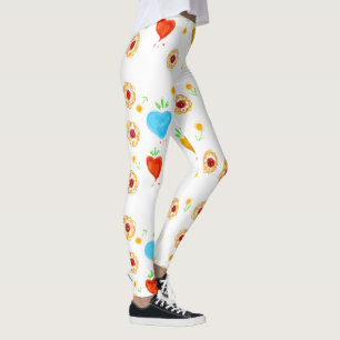 Hjärter och blommor leggings