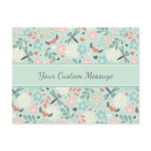 Hjärter och Dragonlies Söt Blommigt