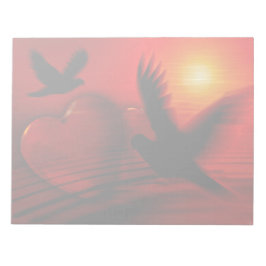 Hjärter och duvor anteckningsblock