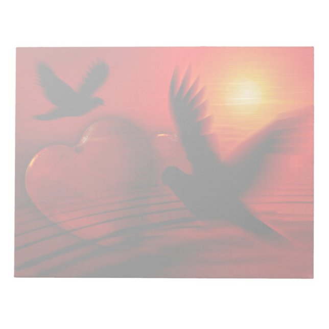 Hjärter och duvor anteckningsblock (Framsida)